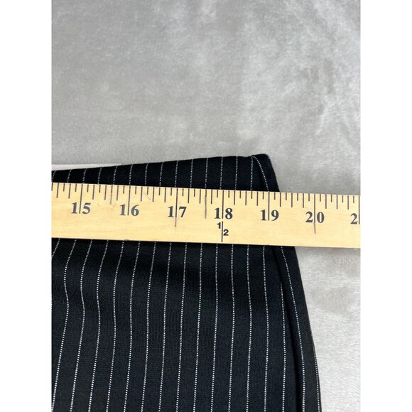 Chicos So Slimming Juliet Pinstripe Straight Pants Black & Ecru 3P - Picture 5 of 12